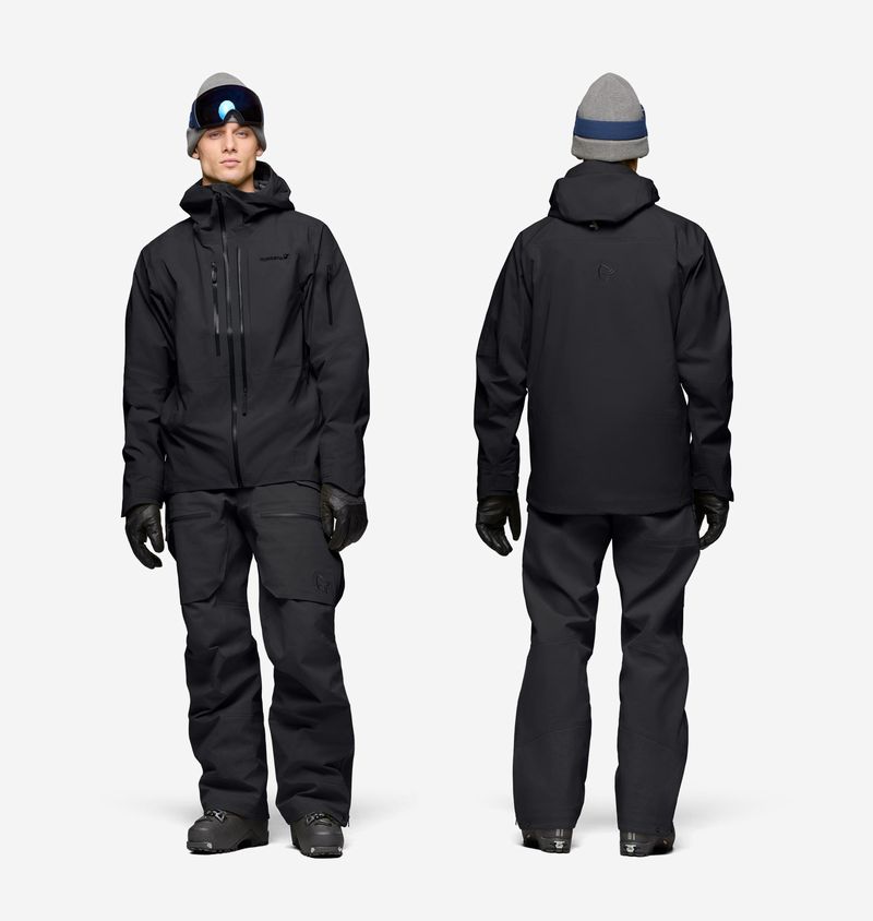 �Υ����� 2026 NORRONA lofoten Gore-Tex Pro Jacket Men Caviar BK ��� ���ե��ƥ� �����ƥå��� �ץ����㥱�å� �Хå�����ȥ꡼