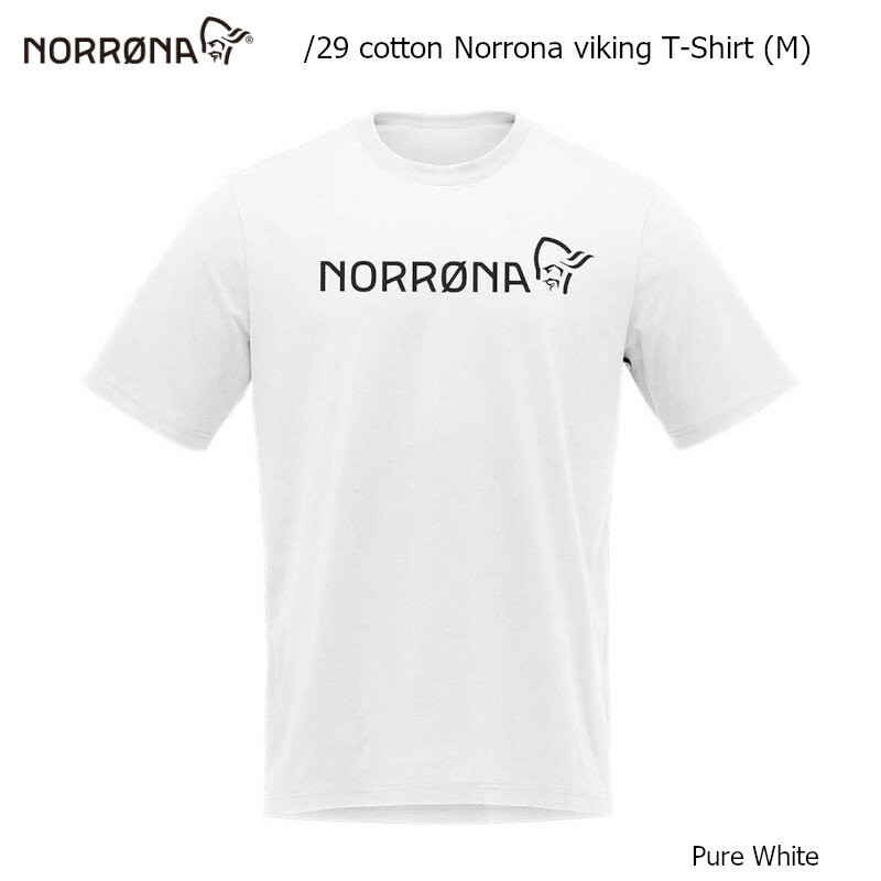 メーカー名：NORRONA ノローナ 品名：/29 cotton Norrona viking T-Shirt (M) カラー：Pure White 100％オーガニックコットンで作られた上質なクラシックTシャツです。 洗濯の際にの収縮を可能な限り防ぐ為に、事前洗浄処理がされています。 メーカー希望小売価格はメーカーサイトに基づいて掲載しています