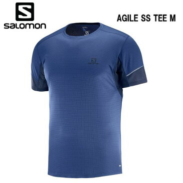 SALOMON 18FW AGILE SS TEE M サロモン Tシャツ メンズ L40385500 Medieval Blue トレイルランニング