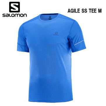 SALOMON 19SS AGILE SS TEE M サロモン Tシャツ メンズ LC1051600 Nautical Blue トレイルランニング