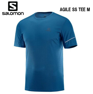 SALOMON 19SS AGILE SS TEE M サロモン Tシャツ メンズ LC1099900 Poseidon トレイルランニング