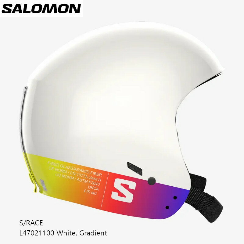 サロモン ヘルメット 2024 SALOMON S RACE White Gradient レーシング ホワイト ダウンヒル スーパーG GS FIS認定