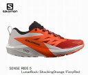 サロモン シューズ 23SS SALOMON SENSE RIDE 5 LunarRock ShockingOrange FieryRed トレイルランニング メンズ