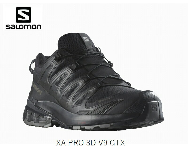 サロモン トレイルランニングシューズ SALOMON XA PRO 3D V9 GTX BlackPhantomPewter ゴアテックス アウトドア L47270100