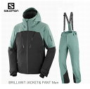 サロモン スキーウェア 2025 SALOMON BRILLIANT JACKET Men DEEP BLACK/NorthAtla メンズ ブリリアントジャケ...