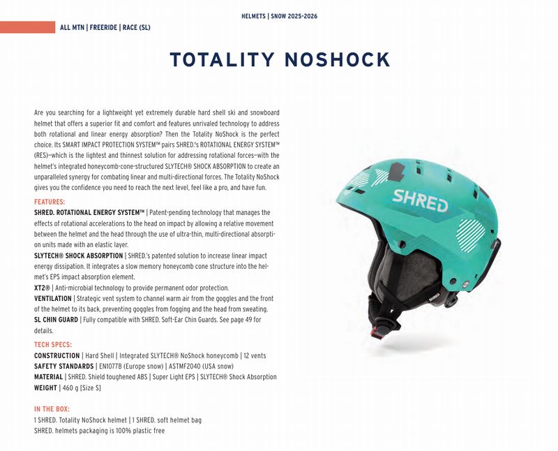 �����å� 2025/2026 SHRED TOTALITY NOSHOCK FOG FLASH HETTNN32 ���Υ� �إ��å� �ե꡼�饤��