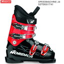 NORDICA　ノルディカ SPEEDMACHINE J4 05079001 741 black / red High Traction soles last (mm)： 100 flex： 55 size range：18,5-26,5 1190 g /MP 23,5 liner type/style: Comfort Fit technologies: Strap 25 mm Micro Adj Buckles メーカー希望小売価格はメーカーカタログに基づいて掲載しています