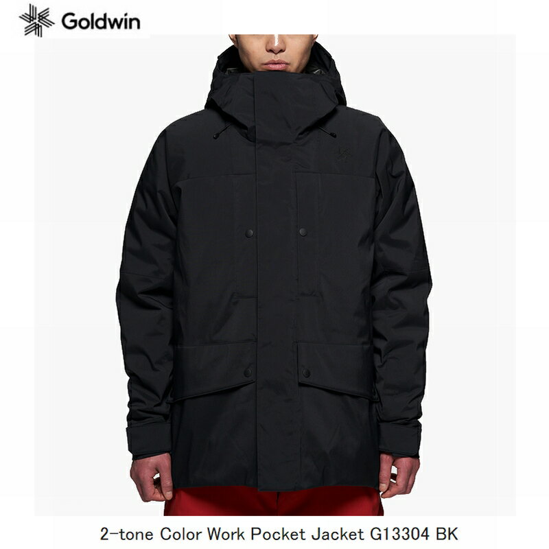 ゴールドウイン スキーウェア 2023 2024 GOLDWIN 2-tone Color Work Pocket Jacket G13304 BKブラック メンズジャケット 即納品