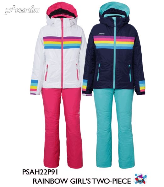 楽天All Mtn Sports Doing 楽天市場店フェニックス PHENIX RAINBOW GIRL'S TWO-PIECE ツーピース PSAH22P91 こども用 スキー キッズ ジュニア 上下セット