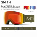 スミス ゴーグル 2025 SMITH Early I/O MAG XL FOREST CP PHOTO RED MIRROR CP STORM BLUE アーリーモデル 眼鏡対応 ラージ ゴーグルソック付 ベルト幅 51mm
