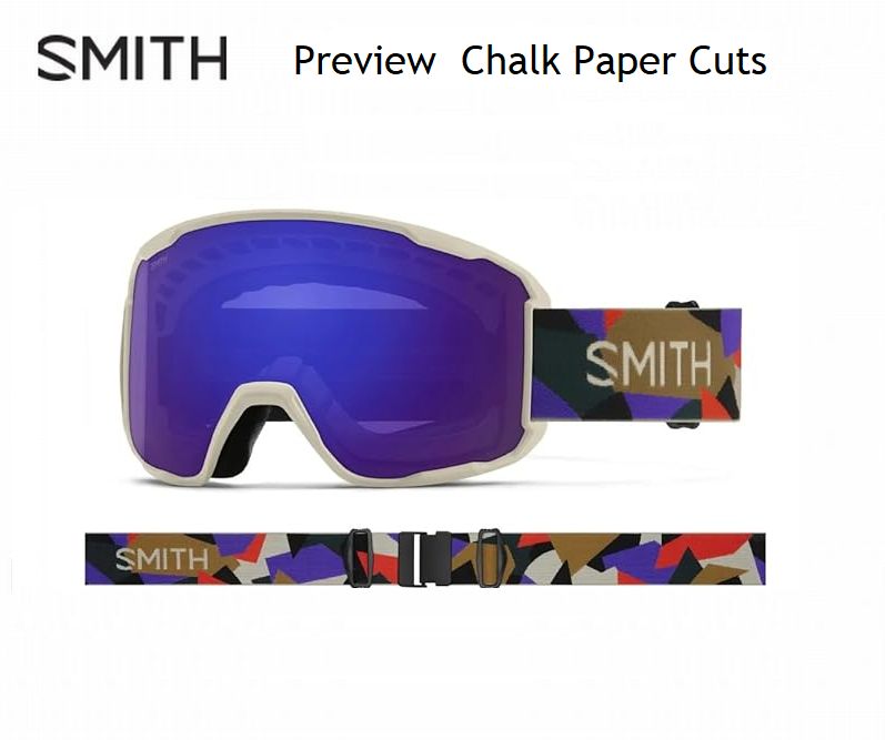 Rakuten - スミス 2025 2026 SMITH PREVIEW CHALK PAPER CUTSリアビュー スキー スノボ ゴーグル 眼鏡対応 日本正規品 アジアンフィット