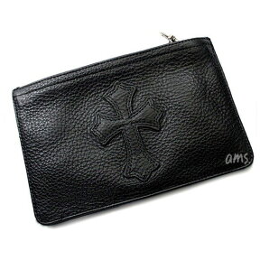 クロムハーツ 財布 Chrome Hearts ウォレット ジッパーチェンジパース #2 ブラック ヘビーレザー セメタリーパッチ メンズ 小銭入れ コインケース