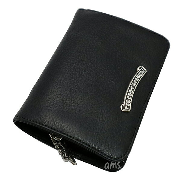クロムハーツ 財布 Chrome Hearts ジョーイ ブラック ヘビーレザー ウォレット メンズのサムネイル