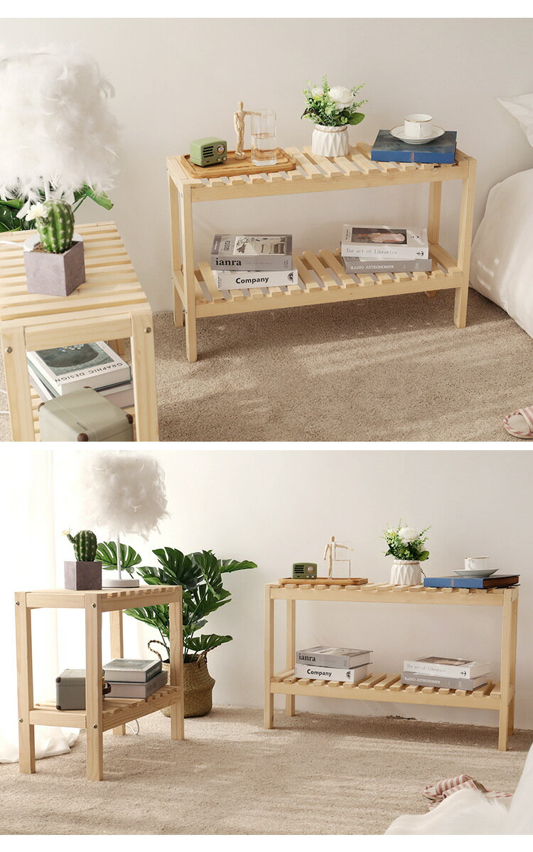 サイズオーダー オーダーメイド可能 原木 多用途ラック 収納ラック 最前線の 2段 50x60x30cm 多用途棚 おしゃれ 韓国家具 韓国インテリア ウッドシェルフ 組み立て式収納棚 シンプル 木製家具