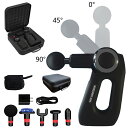 【一年間保証 収納ケース付き】角度調節可能 マッサージガン 軽量 ミニ 電動 マッサージガン筋膜リリースガン 小型 マッサージ機 軽量 筋肉マッサージ器具 電動...