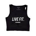 ★【送料無料】LIVE FIT.リブフィット Live Fit Crop Tank（タンクトップ）- 【Black】 メーカー直輸入品！　Mサイズ