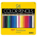 ★トンボ Tombow／ 色鉛筆／ 24色セット 色鉛筆NQ 丸軸 缶入り ／ CB-NQ24C