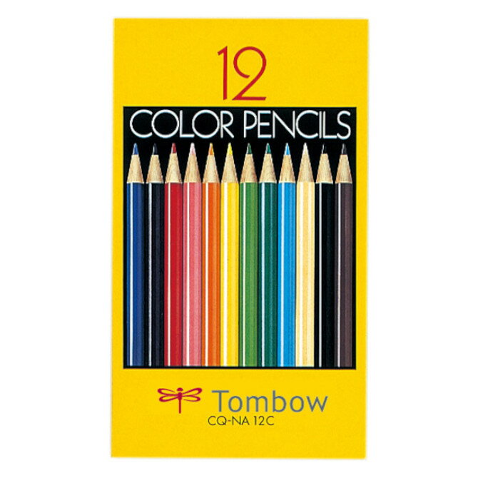 ★トンボ Tombow/色鉛筆/紙箱入色鉛筆NA 12色セット 丸軸 紙箱入り / CQ-NA12C
