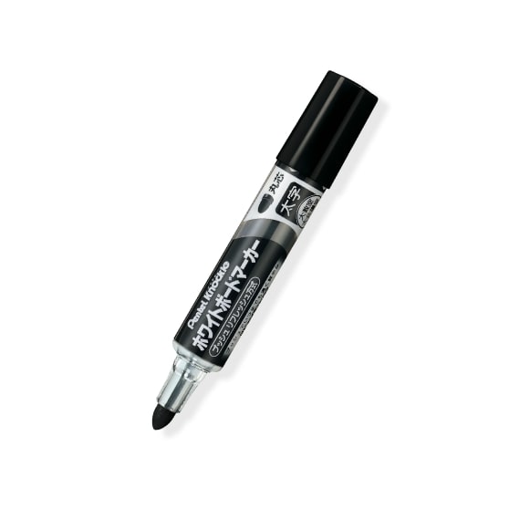 ★ぺんてる Pentel／ぺんてる/ホワイトボードマーカー ノックル 丸芯・太字　 黒 ／EMWL5W-A