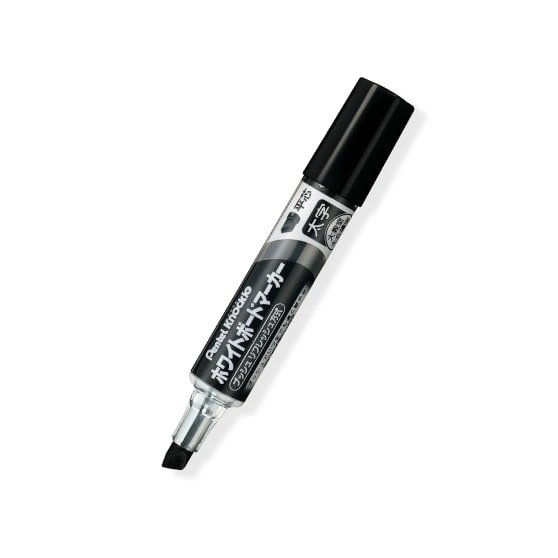 ★ぺんてる Pentel／ぺんてる/ホワイトボードマーカー ノックル 平芯・太字　 黒 ／EMWL6W-A