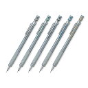 ★ぺんてる Pentel/グラフギア500 シルバー・0.3mm/0.4mm/0.5mm/0.7mm/0.9mm・HB PG51-5syu