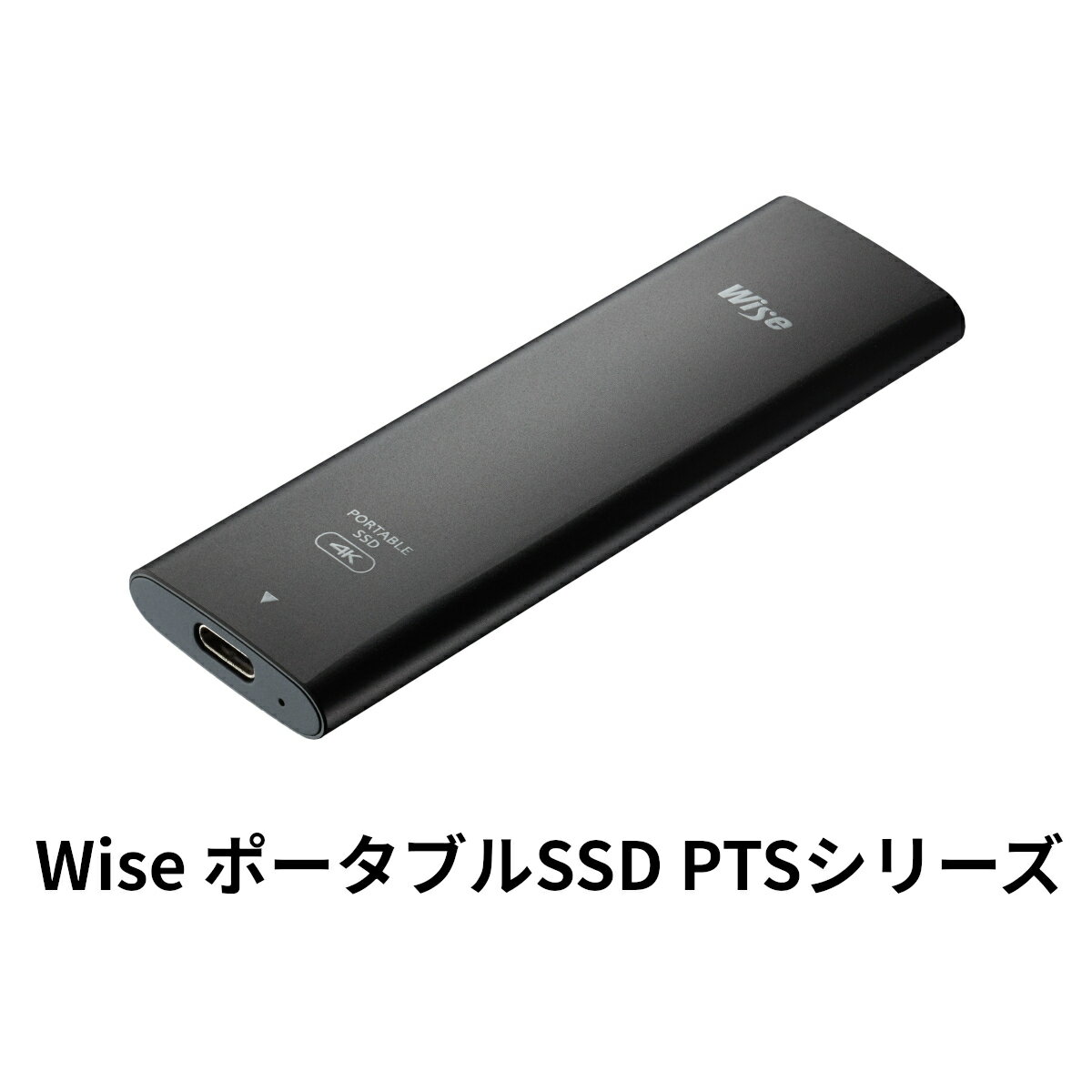 Wise ポータブルSSD PTSシリーズ 2TB 4Kカメラ対応 USB 3.1 Gen 2 Type-C外付けポータブルSSD 専用カメラマウントアダプター付属 4K/UHDビデオ収録に対応 Windows/macOS対応 macOSの起動ディスクに対応