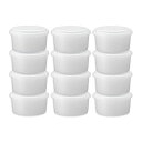 【Amazon.co.jp】ドウシシャ 製氷カップ Mサイズ 12個セット かき氷器用 カップ本体直径約9.6cm × 高さ5.4cm(製氷直径 約8.6cm) ホワイト HS-19MAZ