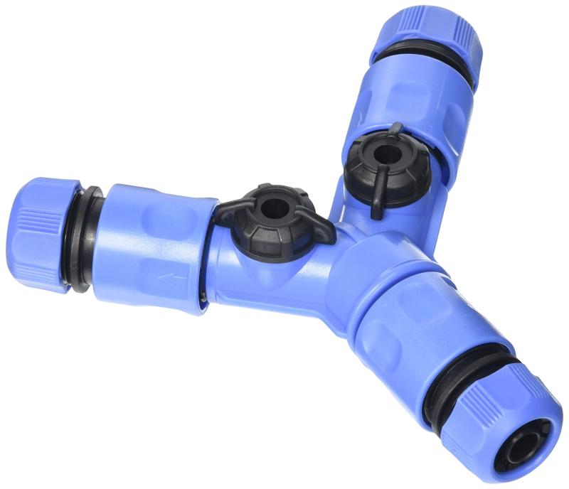 セフティー3(Safety-3) 蛇口 ホース分岐コネクター 2方向 12~15mm内径対応 中間コック付 SSK-6