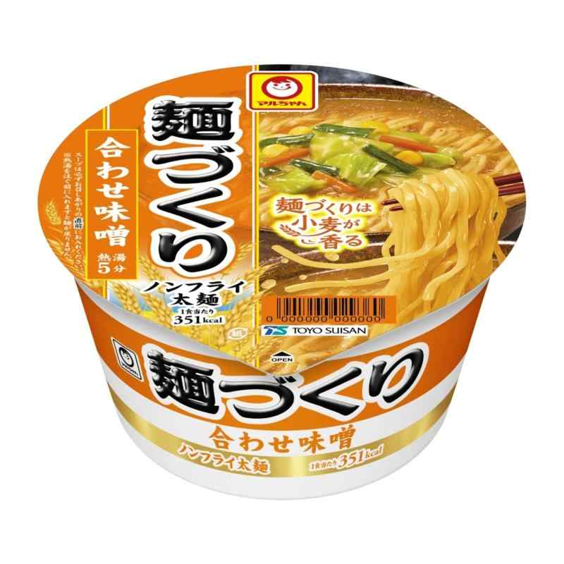 マルちゃん 麺づくり 合わせ味噌 (104g×12個 / ノンフライ 太麺) 味噌ラーメン カップ麺 カップラーメン (香り立ちスープ×小麦香るつるもち麺) 箱買い 防災 備蓄用 ラーメン 東洋水産のサムネイル