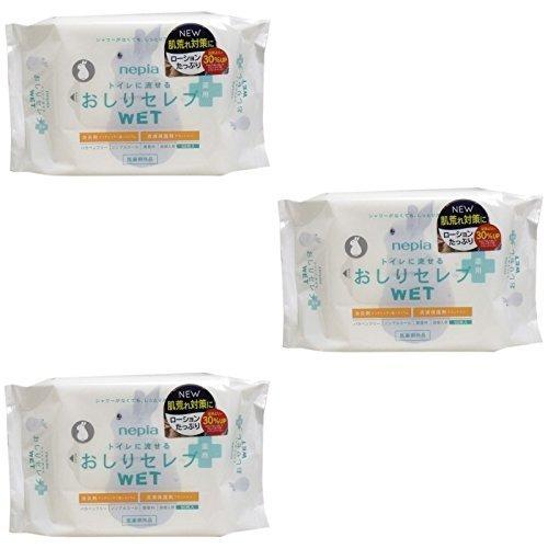 ネピア おしりセレブWET薬用 詰替え 60枚【3個セット】 ネピア おしりセレブWET薬用 詰替え 60枚【3個セット】