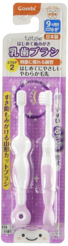 コンビ Combi テテオ teteo はじめて歯みがき 乳歯ブラシ STEP2 (歯の本数の目安:6~8本) 前歯がそろってきたら