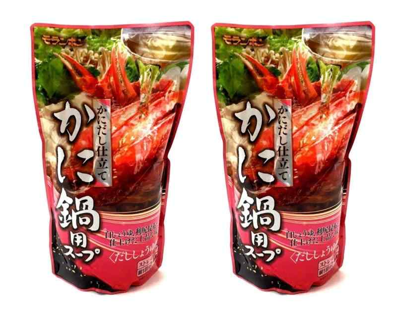 【まとめ買い】モランボン かにだし仕立て『かに鍋用スープ』だししょうゆ味 750g×2 白しょうゆ、利尻昆布使用
