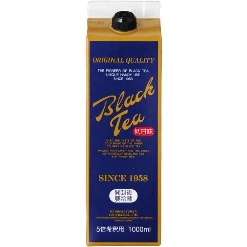 Rakuten - ジーエスフード GSブラックティー 低甘味タイプ 徳用パック (5倍希釈用) 1000ml
