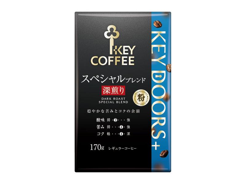 キーコーヒー スペシャルブレンド　コーヒー キーコーヒー KEY DOORS+ スペシャルブレンド 深煎り 粉 (VP) 170g×3個