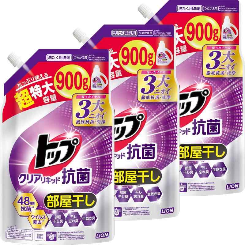 トップクリアリキッド抗菌つめかえ用超特大 900g×3個