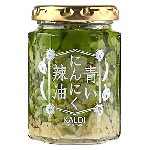 GO-EN カルディ KALDI 青いにんにく辣油 青唐辛子 120g ラー油 ニンニク