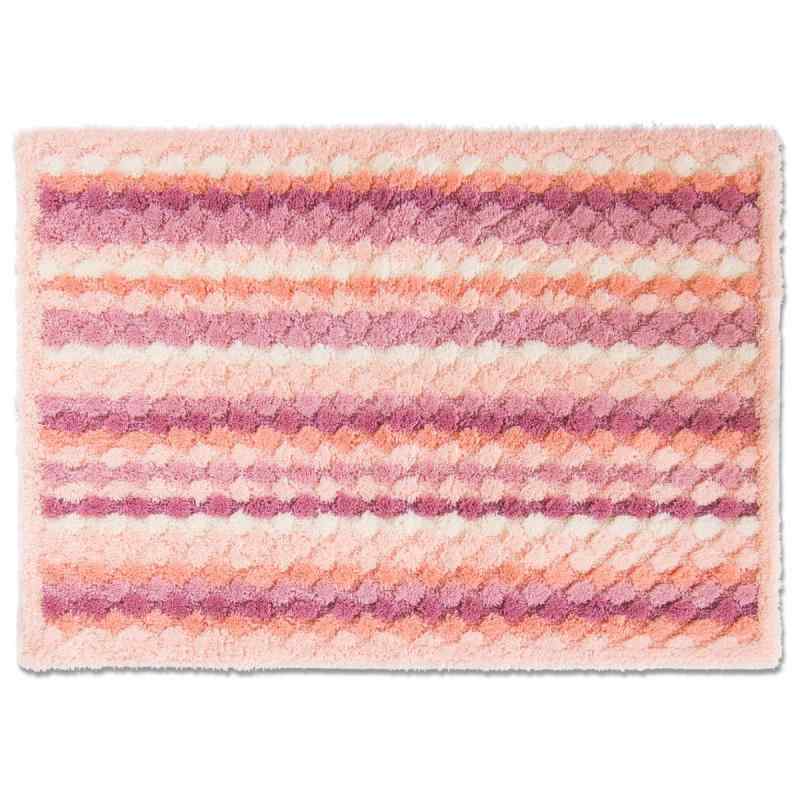 オカ バスマット 乾度良好 抗カビプラス 吸水 速乾 約50×70cm ピンク
