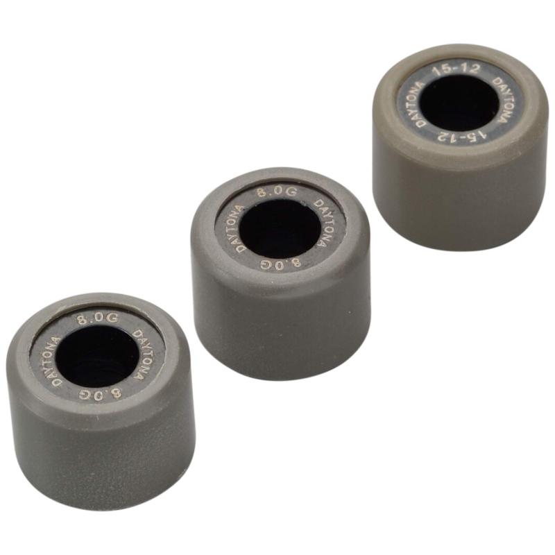 デイトナ(Daytona) バイク用 DWR ウエイトローラー φ15×12mm 8.0g 方向指定なし 3個セット 90457