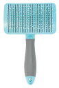 ペティオ (Petio) Self Trimmer セルフトリマー プッシュ掃除式 肌に優しいスリッカーブラシ ワイド(4)
