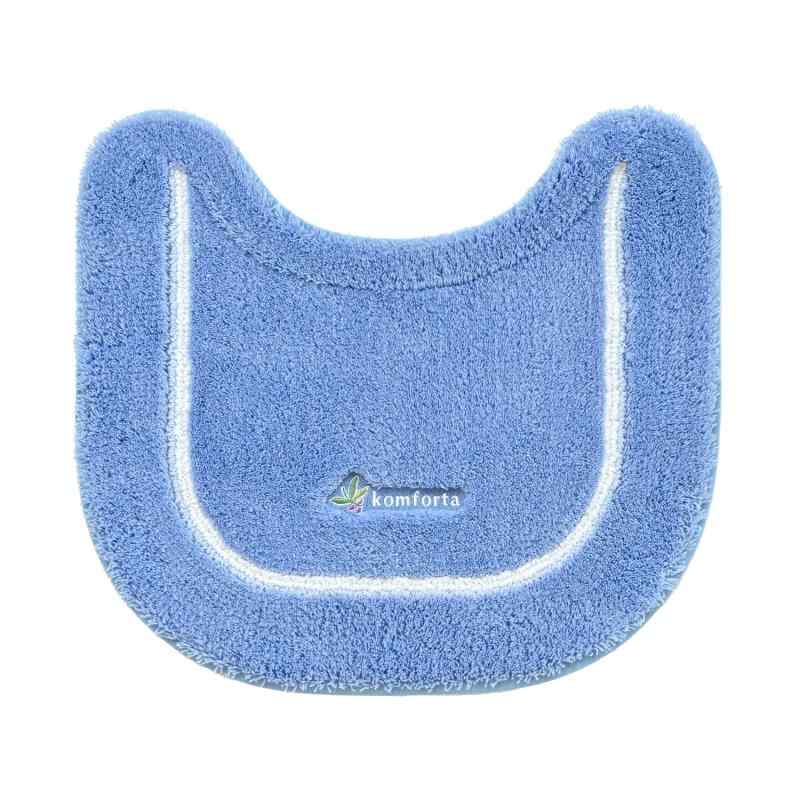 オカ(OKA) コムフォルタ6 トイレマット 約43cm×47cm ブルー (シンプル かわいい カジュアル 無地)