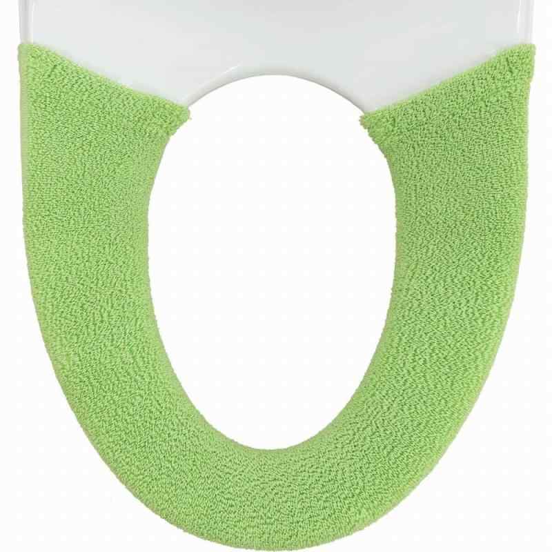 オカ(OKA) やわらか便座カバー シーズ 洗浄・暖房型専用タイプ(ウォシュレット) グリーン (トイレ便座 クッション やわらか 厚織 抗菌 防臭 ソフトホック)