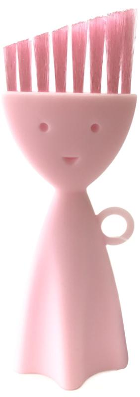 マーナ(marna) お弁当箱洗いブラシ ピンク (お弁当 フタのすみっこ / 届きにくい汚れに) 小さい すみっ..