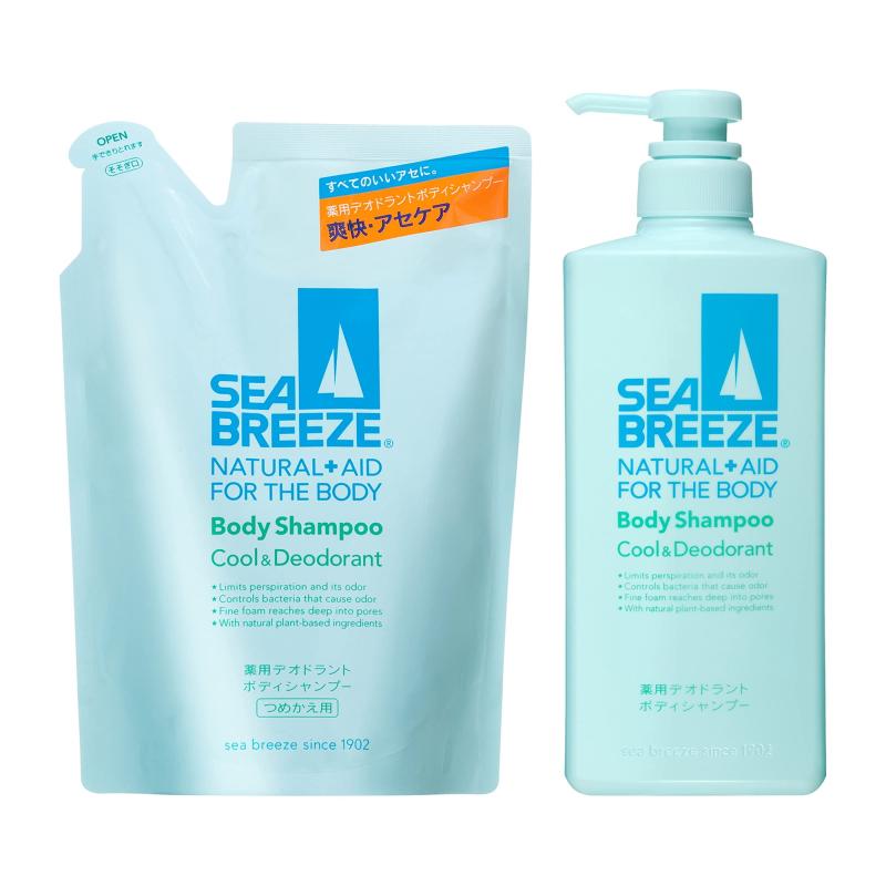 SEABREEZE(シーブリーズ) ボディシャンプー クール デオドラント(医薬部外品) 本体600mL つめかえ用400mL