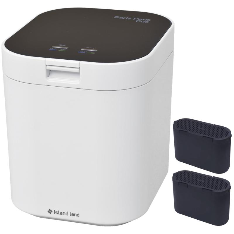 パリパリキュー 生ゴミ処理機 電動2.8L家庭用 温風乾燥式 脱臭 消臭 小型 静音 助成金対象 ブラック フィルター2個入 PPC-11F2-BK【家庭用 生ごみ処理機・乾燥式】温風乾燥式の家庭用生ゴミ処理機。生ゴミ・残飯・野菜くず・調理くずを乾燥し、生ごみの量を減らして臭い対策。キッチン家電として毎日使いやすい電動生ごみ処理機です。【生ゴミ乾燥で臭い・コバエ対策】生ゴミを乾燥させることで、ゴミ箱の悪臭・コバエ・水分漏れを抑制。夏場や梅雨時の生ゴミ対策、ゴミ出し回数削減にも役立つ生ゴミ乾燥機です。【2種類の運転モード搭載】水分が多い生ゴミ向け「パリパリモード」と、果物皮・野菜くずなど乾燥しやすいもの向け「ソフトモード」を搭載。生ゴミの種類に合わせて効率よく処理できます。【静音設計 約36dB】運転音は約36dBと静音設計。夜間・早朝・在宅ワーク中でも使いやすく、マンション・アパート・一人暮らし・共働き家庭にもおすすめです。【コンパクトサイズ・省スペース】本体サイズ：幅230×奥行270×高さ270mm、質量約4.5kg。キッチンカウンターや棚に置きやすいコンパクト生ゴミ処理機で、省スペース設置が可能。【脱臭フィルター2個付属】活性炭脱臭フィルターを2個付属（通常1個）。処理中の臭いをしっかり吸着し、キッチン消臭・ゴミ箱消臭対策に効果的。交換目安は約4～9ヶ月。【処理時間・便利機能】処理時間は約4時間10分～10時間40分。自動停止機能付きで安心。3時間スタート予約機能により、就寝前・外出前など生活リズムに合わせて使用できます。【付属品・電源仕様】付属品：バスケット用水切りネット15枚、脱臭フィルター（PPC-11-AC33）2個、取扱説明書（書付）。電源100V（50/60Hz）、消費電力300W、電源コード1.6m。【キッチン家電になじむデザイン】落ち着いたカラーで、他のキッチン家電とも相性良好。生活感を抑えたい方にもおすすめです。【日本ブランド企画・メーカー1年】日本ブランドによる企画・販売モデル。日本語説明書付きで初めての生ゴミ処理機でも安心。メーカー1年対応（原産国：中国）でアフターサポートも充実。