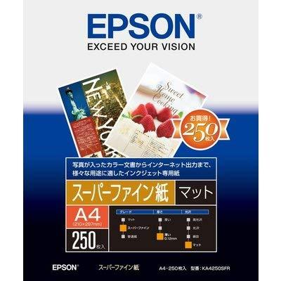 Rakuten - エプソン コピー用紙 エプソン純正スーパーファイン紙 250枚 A4 KA4250SFR