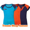 在庫処分特価】テクニファイバー(Tecnifibre) ジュニア(ガールズ) F1 ストレッチクルーゲームシャツ 【22LAF1(AZ/OR/NA)8(A/B/...