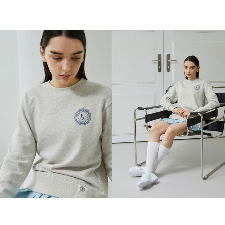 �����ѡ����������SALE���ʡ��ڹ�ϥƥ˥������� LOVEFORTY(��֥ե����ƥ�) ��ǥ����� LOVE FORTY LOGO �������å� ����� ���㡼�� -���졼(22y4m�ƥ˥�)[����Ȥ��륯���ݥ�ץ쥼���]