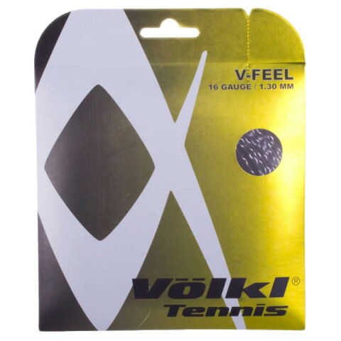52時間限定9％OFFクーポン】【お試し12Mカット品】フォルクル(Volkl) Vフィール V-Feel 17(1.25mm)／16(1.30mm) ブラックxシルバー硬式テニス マルチフィラメントガット (18y11m)[次回使えるクーポンプレゼント]