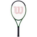 「グラファイト素材]ウィルソン(Wilson) BLADE25 ブレード25 V8.0 (245g) 海外正規品 硬式ジュニアテニスラケット WR079310-メタリックグリーン(21y11m)