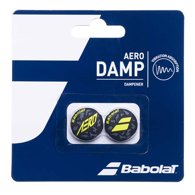 バボラ(Babolat) 2023 AERO DAMP アエロ ダンプナー 振動止め 2個入り 700119-100 グレー×イエロー(23y2m) 次回使えるクーポンプレゼント